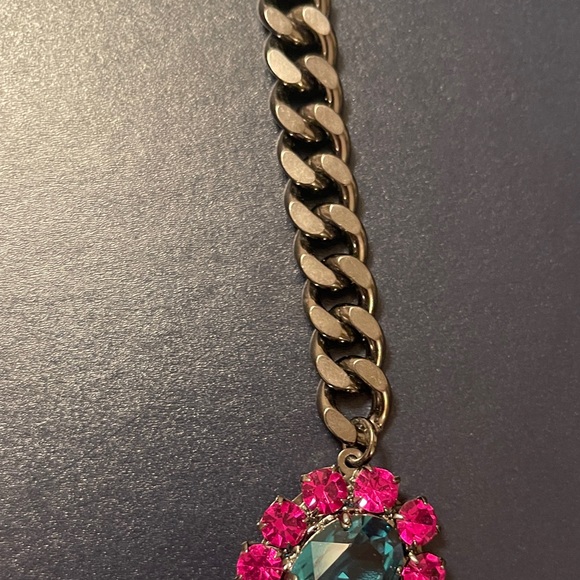 Swarovski crystal necklace Vibrant Pink and Blue Crystal Necklace - Picture 4 of 6